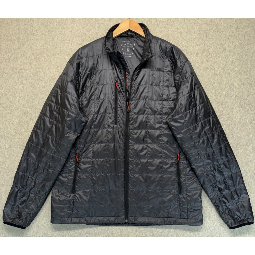 Sun Mountain Mens Puffer Jacket Black Windbreaker Quilted Full Zip Lined‎ XL